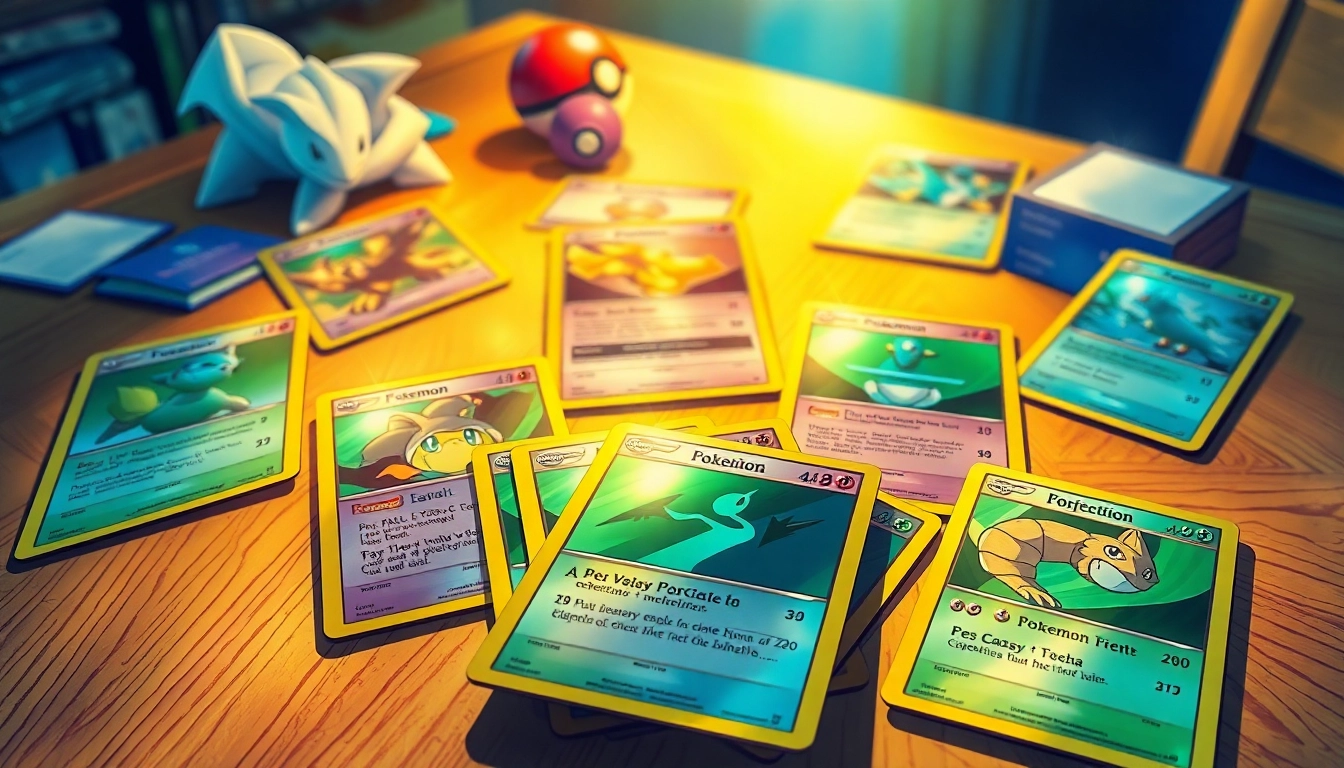 Discover authentic and rare Pokemon cards in India, beautifully spread across a vibrant tabletop.
