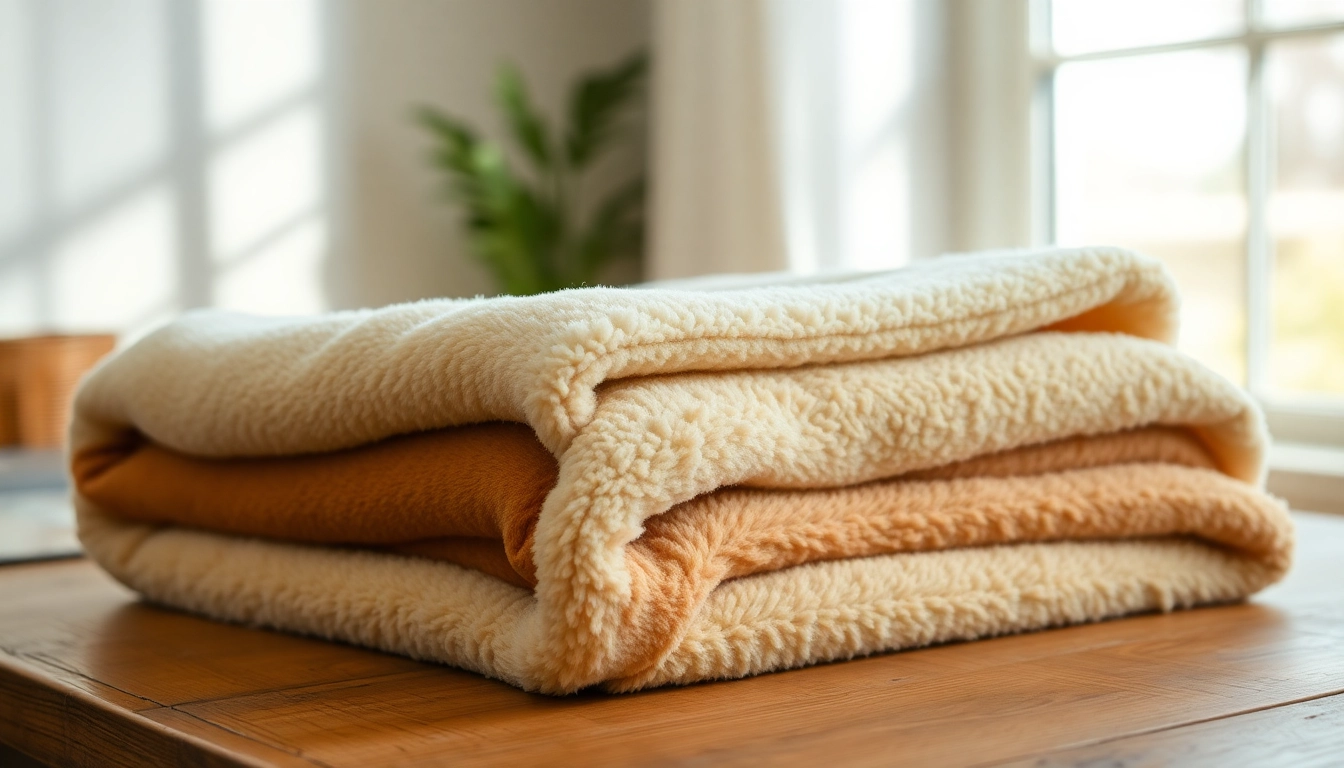 Fleece stof met verschillende texturen mooi gepresenteerd op een houten tafel.