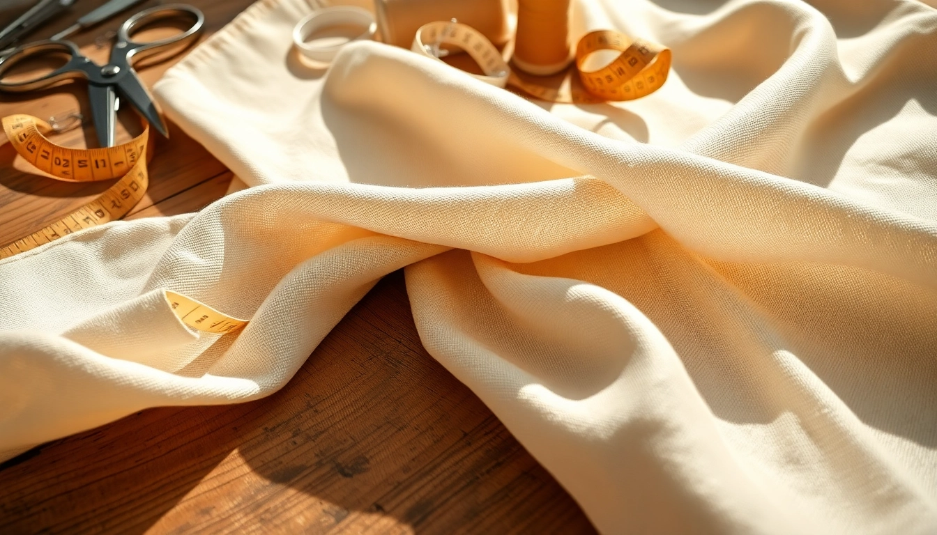 Ongebleekt katoenmateriaal met natuurlijke textuur en kleur, perfect voor creatieve projecten.