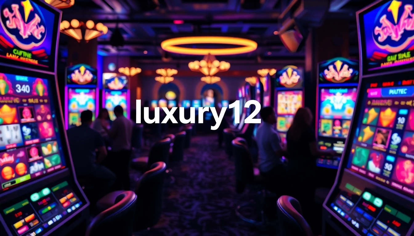 Juega y gana en luxury12 con emocionantes máquinas de juego en un ambiente de casino vibrante.
